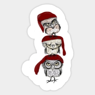 Christmas owls Sticker